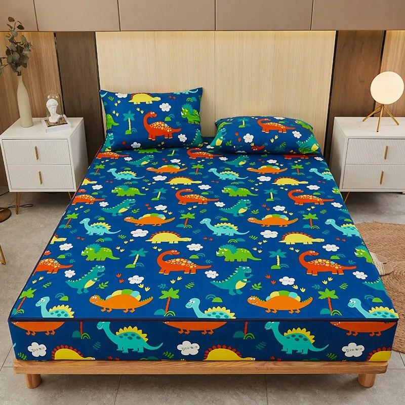 Housse de matelas imperméable avec fermeture éclair Housse de matelas anti-punaises de lit à six côtés Drap-housse de taille personnalisée Housse de lit mignonne