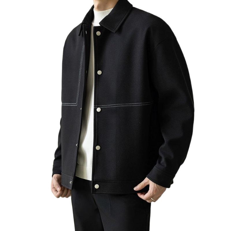 Spring Coat Men's Korean Style Light Mature Style Men's Short Lapel Jacket Men's Advanced Casual All-match Tops