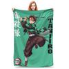 1PC Demon Slayers Infinity Castle Sanemi Shinazugawa Art  Winter Blankets for Adults Bedding Home Interior Sofa Knee