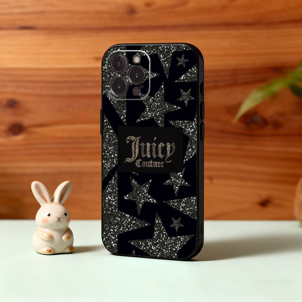 Pink J-Juicys C-Coutures Phone Case For iPhone17 16 15 14 13 12 11 Pro Max Plus,5G Soft Black Case