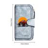 Vintage Off Road Car Print Purse Fashion Multi Slot Card Holder Slim Portable Wallet
