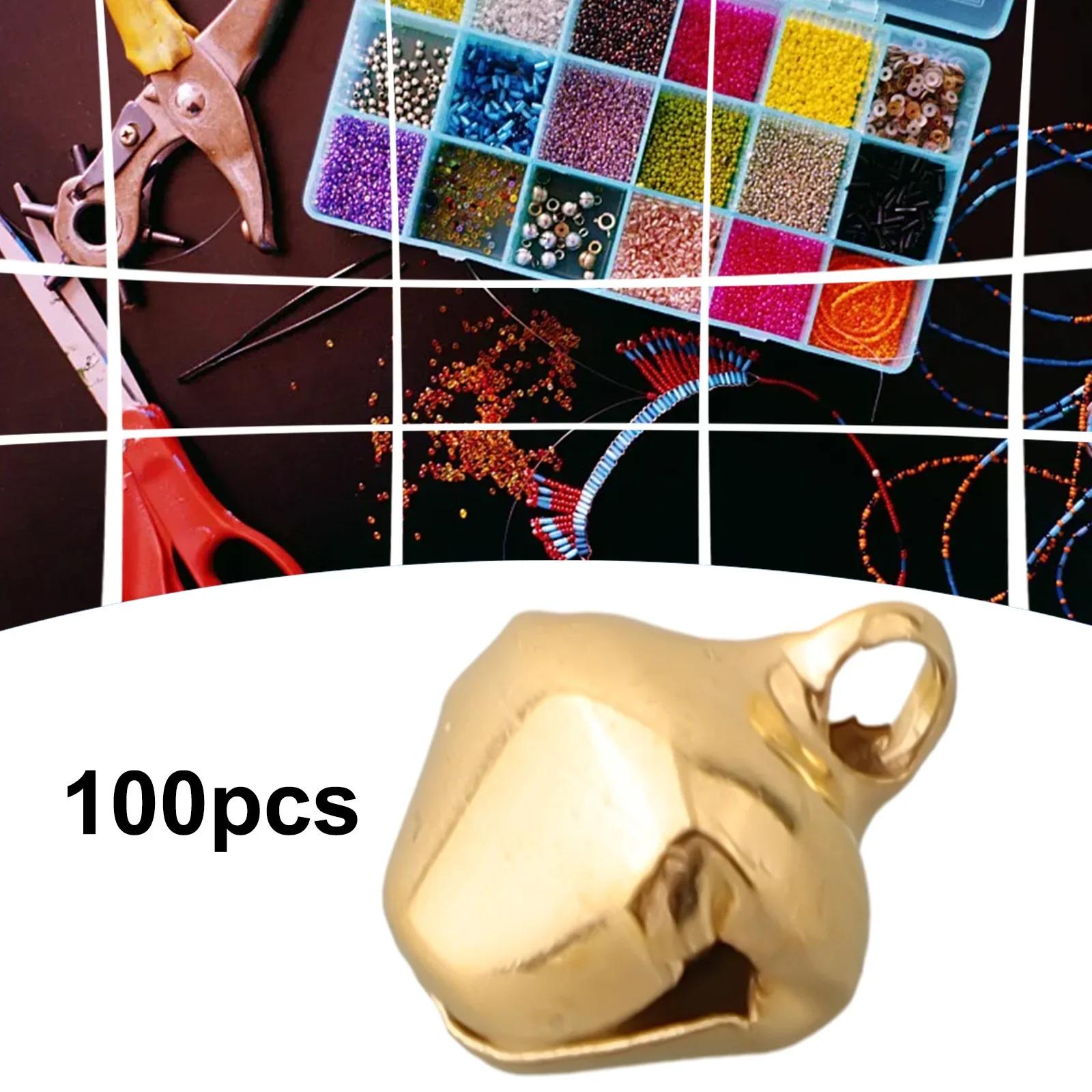 

Новые Прочные и Практичные Высококачественные Праздничные Поделочные Колокольчики Елка 6мм/8мм/10мм/12мм/14мм Золотой Металл 10mm 100pcs