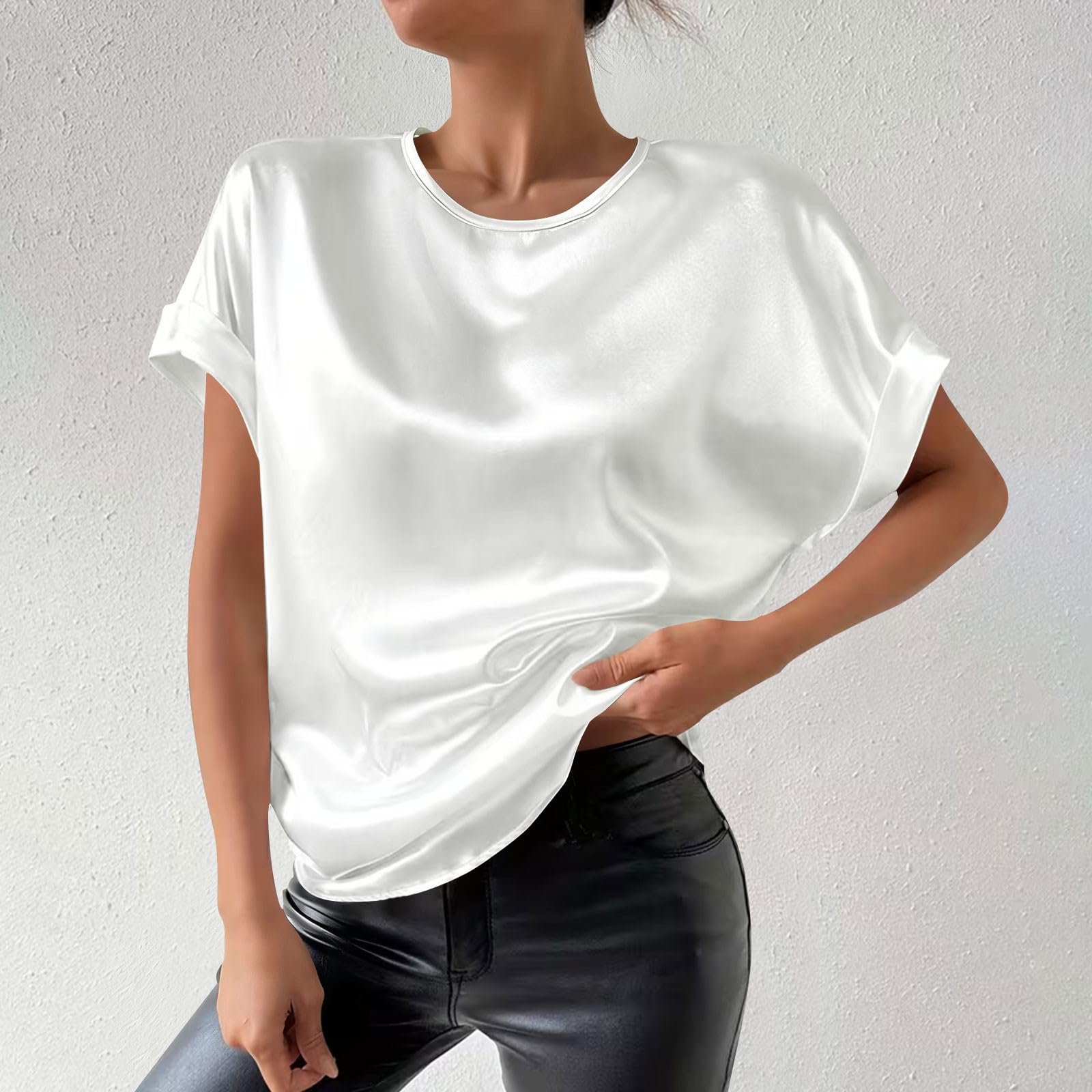 

Жіночий модний вільний топ з довгим рукавом XL білий