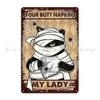 Deine Po-Servietten Meine Dame Metallschild Wohnzimmer Wohnzimmer Druck Plaketten Personalisierte Blechschild Poster