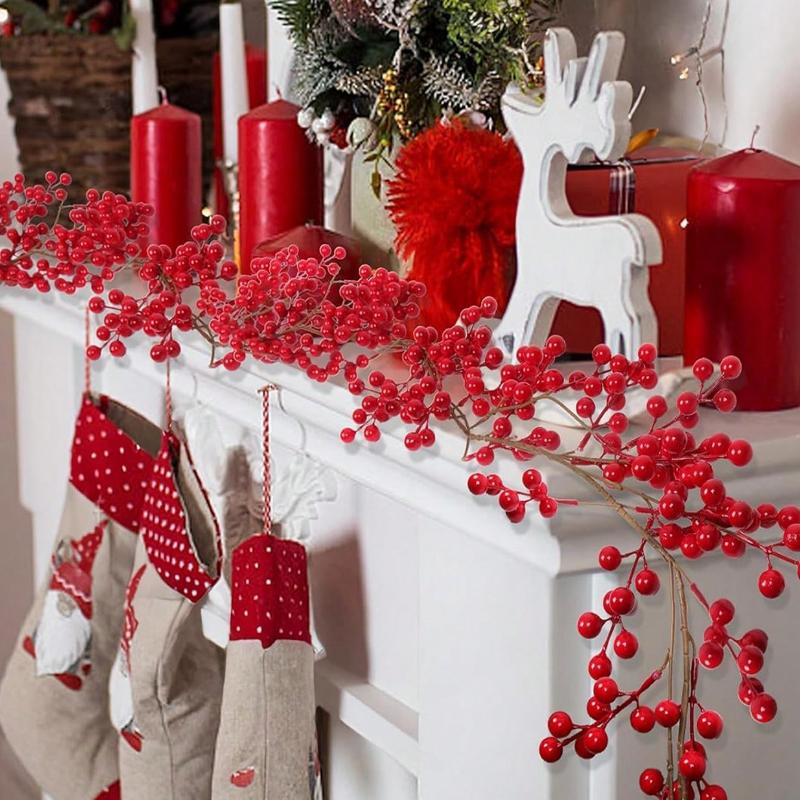 Artificial Christmas Fruit Berry Rattan Christmas Atmosphere Decoration Christmas Fruit Rattan