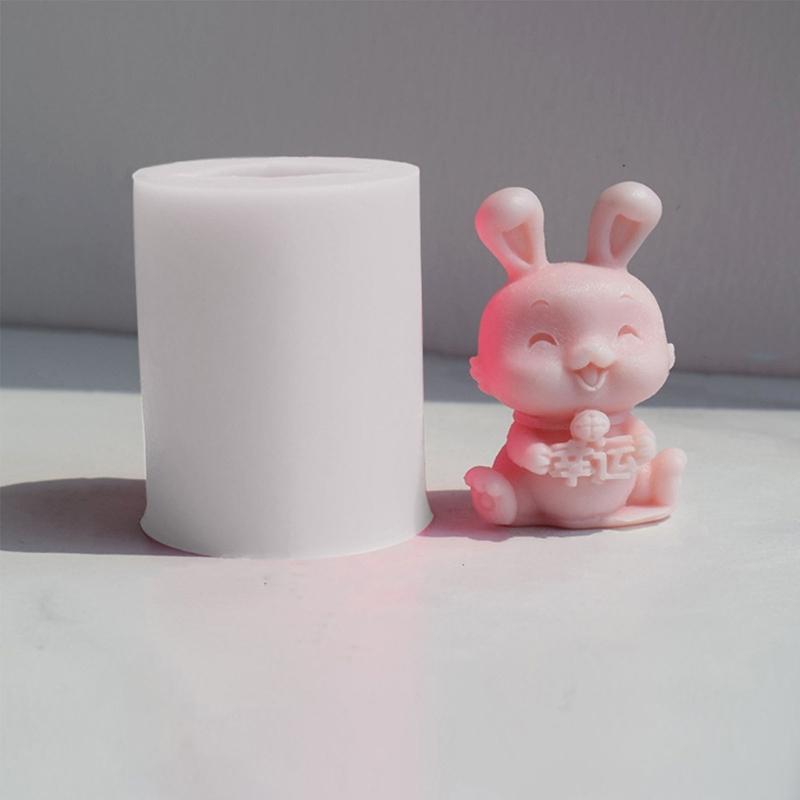 Bunny Series Fondant Epoxy Molds Manual Candle Aromath Soap Molds for Decor