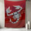 Abarth Pattern Wall Tapestry Aesthetic Wall Hanging Printed Fabric Blanket Decorative Tapestries for Bedroom Living Room Home Decor