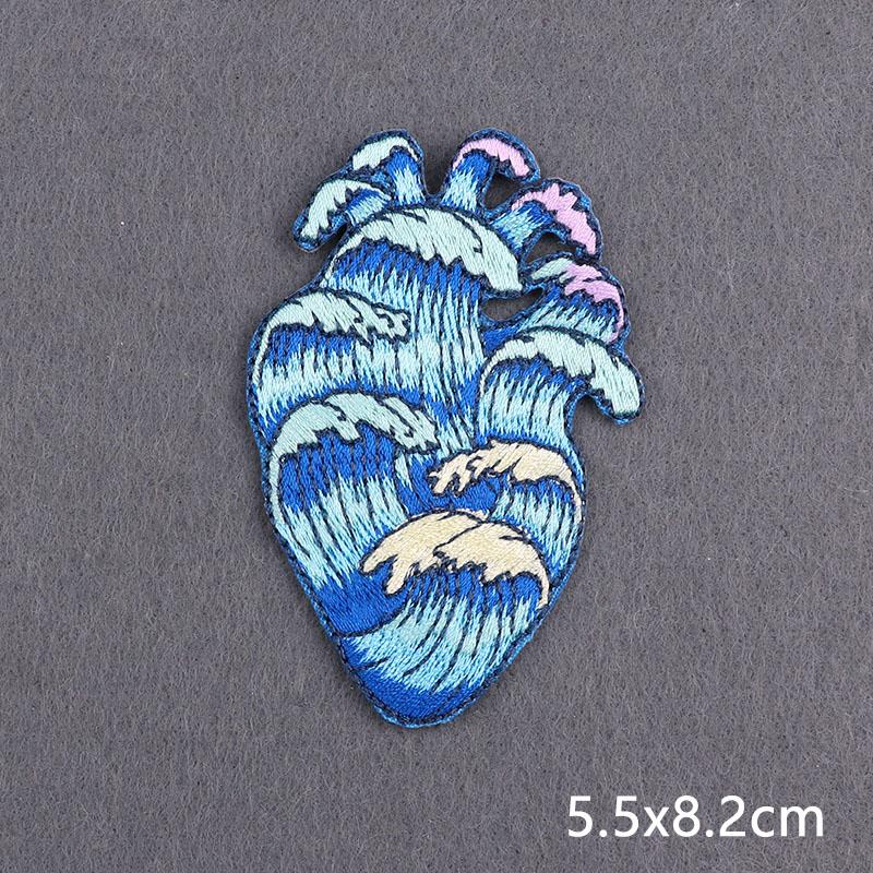 Skull Tarot Cards Fusible Embroidery Patches For Clothes Death Rock Iron On Patches For Clothing Thermoadhesive Patch On Hat/Bag