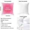 Love Yourself Love Life Cushion Cover Pattern Printed Pillowcase for Living Room Sofa Cushion Cover & Bedroom Decor