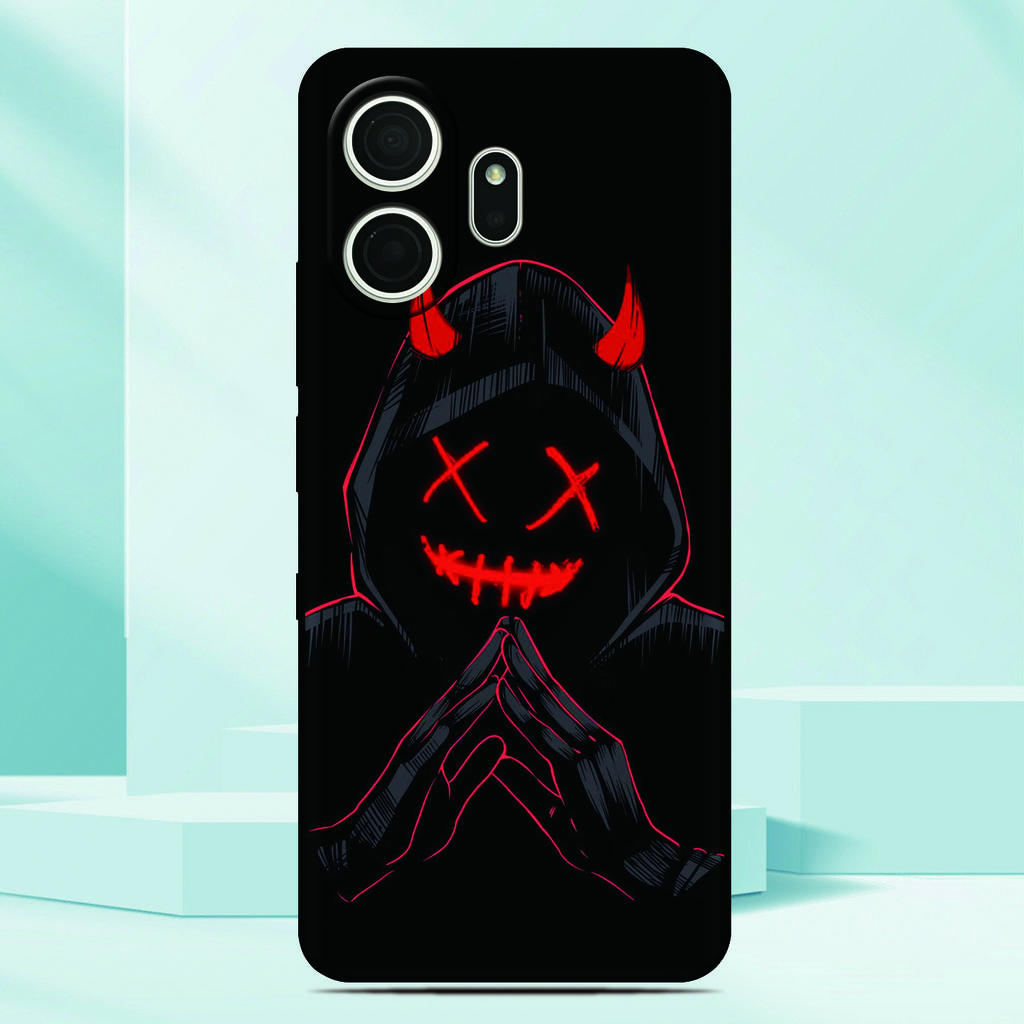 Anime Bad Boy Devil Phone Case For TCL NxtPaper 70 Pro 5G Painted TPU Black Back Cover Soft Silicone Funda Screen Protector Film
