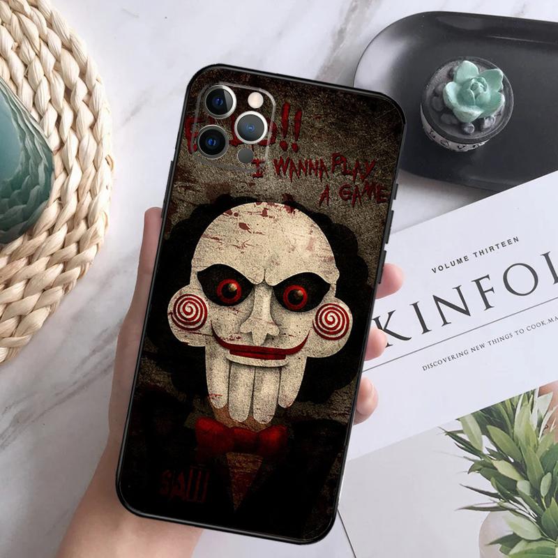 Jigsaw Saw Horror Phone Case For iPhone 15 14 13 12 11 16 Pro Max Plus Mini 7 8 X XS Max XR Back Cover Shell