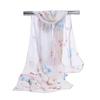 2026 Silk Chiffon Women's Scarf: Korean Style, Versatile, Long, and Thin for Spring, Autumn, Beach, or Winter Decoration