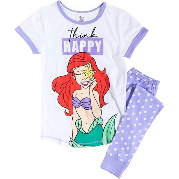 Conjunto de pijama longo Ariel para mulheres/senhoras Pequena Sereia 8 UK - 10 roxo/branco