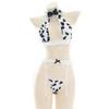 Cow Series Swimsuit Bodysuit Bikini Maid Unifrom Costume Summer Beach Kawaii Girl Swimwear Skirt Uniform Set Cosplay