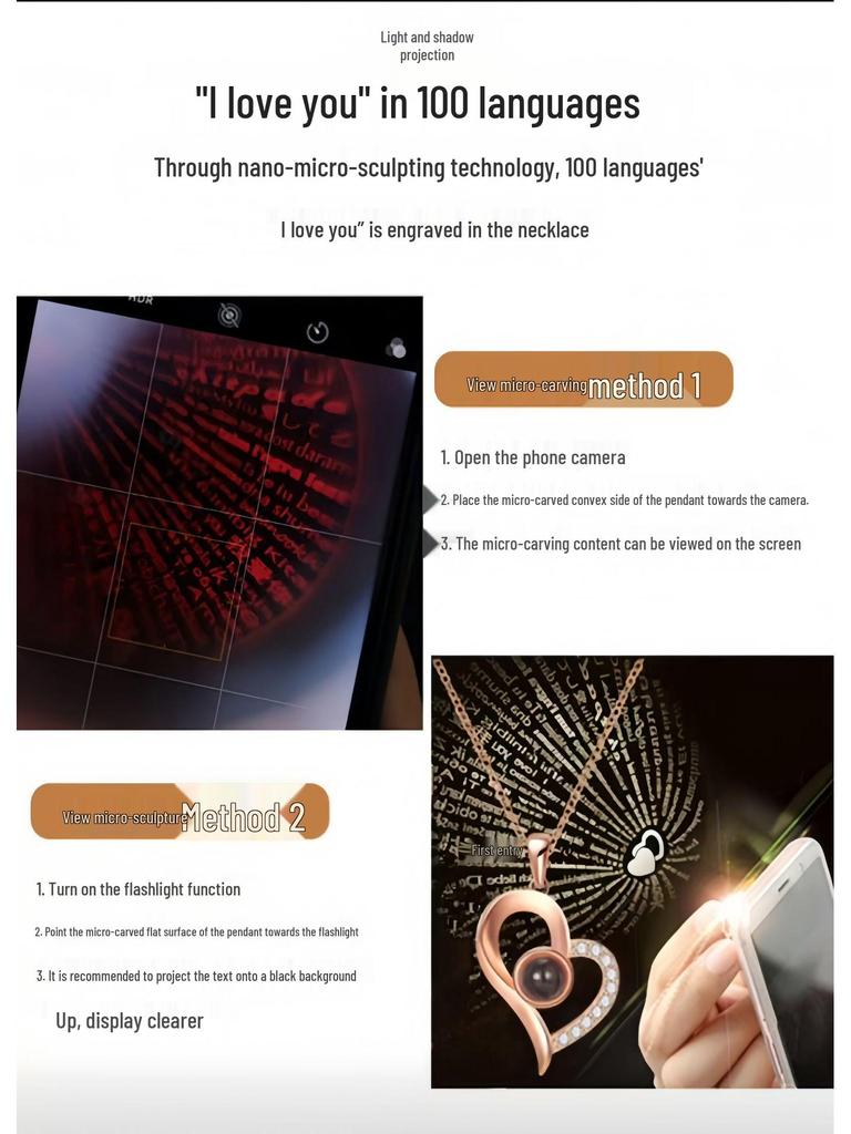 Summer Cross Inlaid Diamond Letter Necklace for Women - Custom Picture Projection Jewelry Accessory