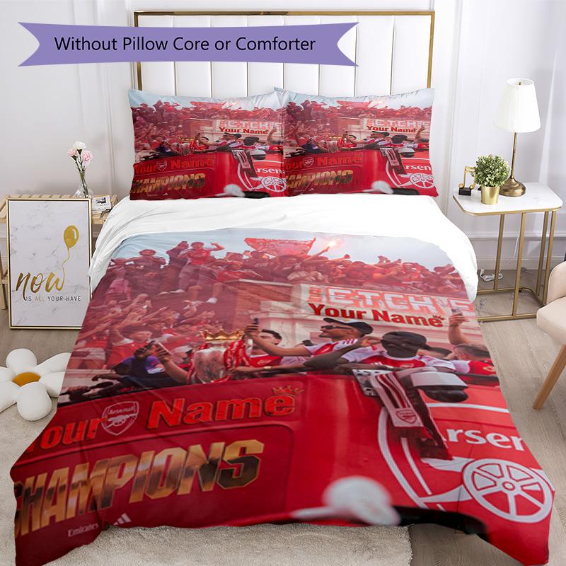 Arsenal Football Player Personalized Name Bed Linens Suitable for Living Rooms Wrinkle Resistant Custom Room Decor Birthday Christmas Gift Idea