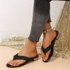 Plus Size Outer Slippers Fashion Women's Shoes Summer Round Toe Clip Toe Non-Slip Beach Flip Flops