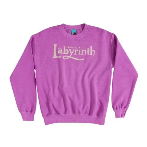 Labyrinth Unisex Adult Jewelled Vintage Wash Logo Sweatshirt