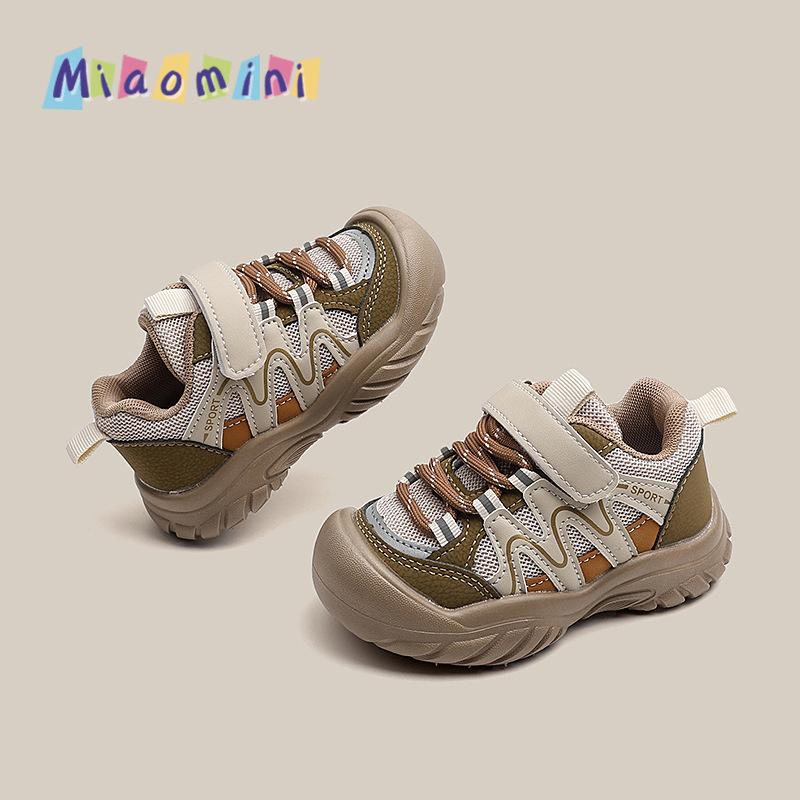 

New autumn children s shoes: boys soft-soled comfortable sports casual shoes, Korean-style fashionable versatile girls German training shoes 22-26Take a photo with on хаки