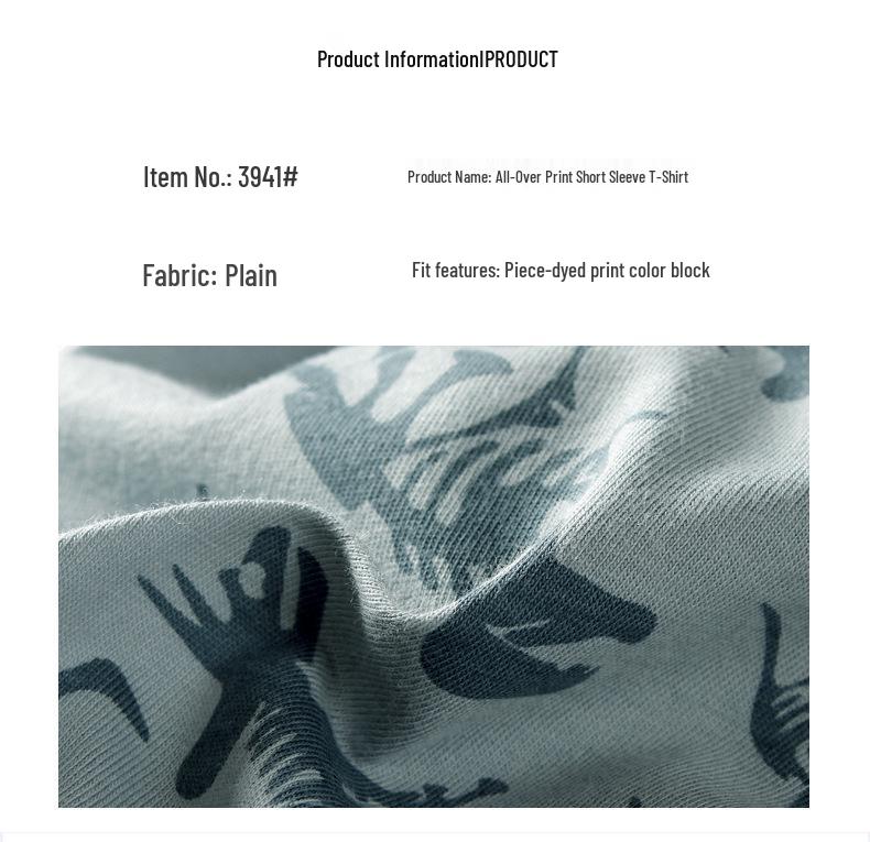 Kids' Korean Style Dinosaur Print Summer T-Shirt - Boys' Short Sleeve Trendy Top