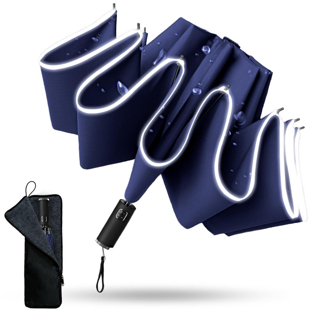 JIS standard Reverse folding folding umbrella that get wet when getting on and off the automatic 10 folding the lightest of its comes with a umbrella