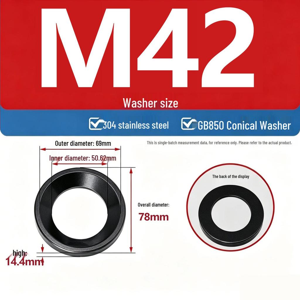 304 Stainless Steel Conical, Spherical, and Concave Convex Washers (M6, M8, M10, M12)