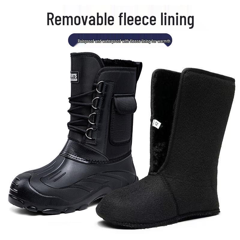 

Мужские водонепроницаемые теплые зимние ботинки больших размеров с бархатом и толстым хлопком для комфорта в холодную погоду 40