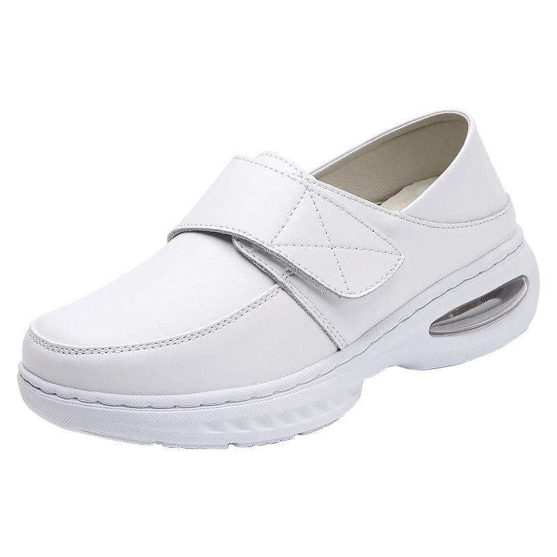 Women's Summer Leather Thick & Soft Sole Breathable Medical Work Shoes
