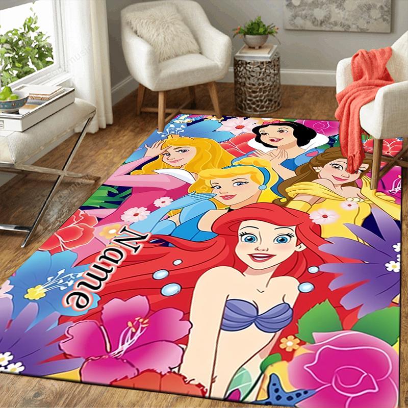 Custom 1Pc Princesses Flowers Rug Office Carpet Indoor Outdoor Entrance Doormat Nonslip Soft And Comfortable Living Room D916209