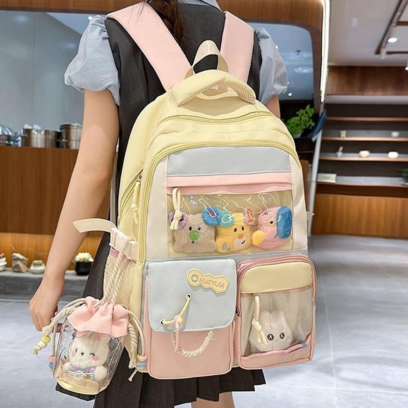 Junior High School Student Good-looking Primary School Student Cute Backpack Cartoon Backpack High School Student Large Capacity Lightweight Backpack