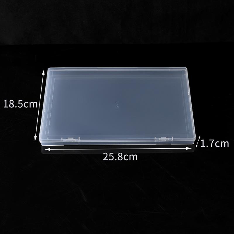 

Прямоугольная пластиковая коробка Pp Прозрачная коробка Квадратная упаковка Пластиковая коробка B04 Большая для хранения Плоская коробка Трансграничная 1,7 см