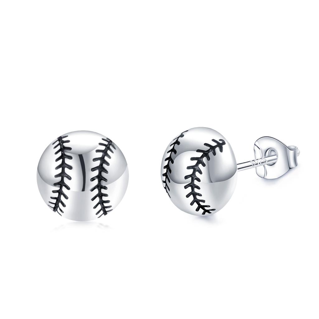 VOJO Sports Stud Earrings Football, Soccer, Basketball, Volleyball, Tennis, Baseball Earrings for Women Men Player Fan Gifts