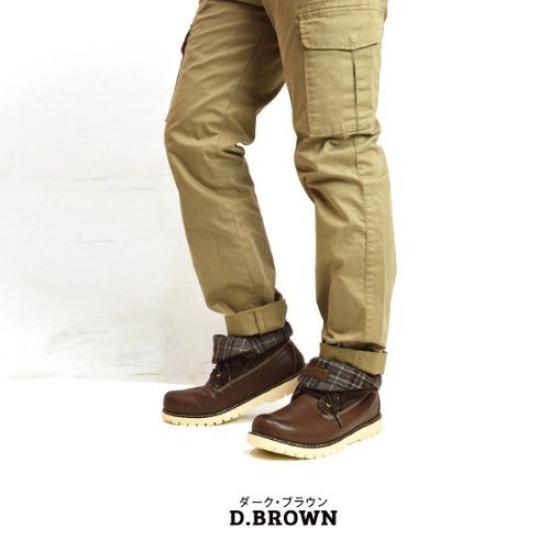 LIBERTO EDWIN Work and Cold Size Men's 2-Way Boots, Rain/Trekking Shoes, Fold-Up, Waterproof, Weather, 27cm, D/Brown