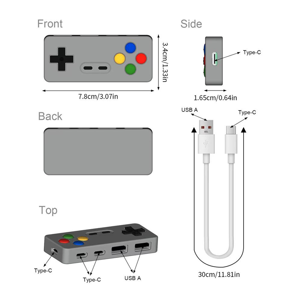 

Креативный мультяшный игровой стиль USB-хаб четыре-в-одном для мыши, клавиатуры и флешки
