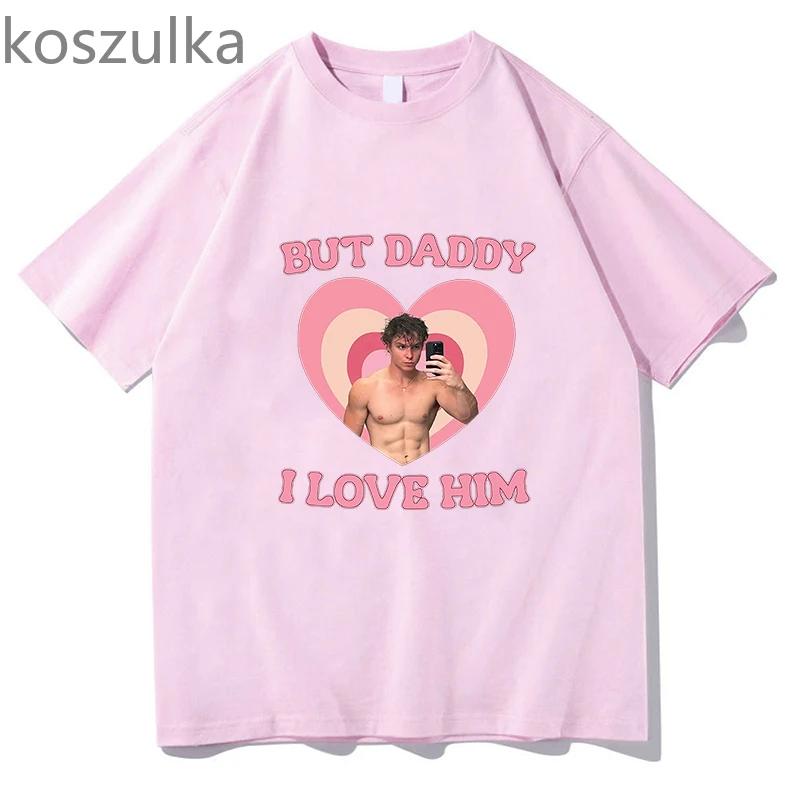 Vintage I Love Nicholas Chavez TShirt Men O Neck Cotton But Daddy Printing T Shirts Short Sleeve Tee Clothing Summer Streetwear