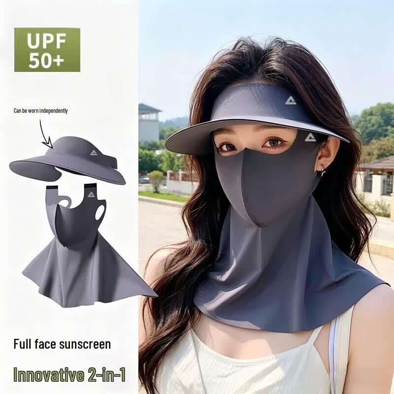 Peak Sun Protection Visor Hat & Face Mask Set