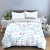 Fluffy Skies with Friends Bedding Sets Duvet Covers Pillowcases(1* Duvet Cover 2* Pillowcases Without Duvet Insert)