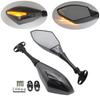 SZYUMO Motorcycle Mirrors and LED Turn Signals for Honda CBR1000 and CBR250R CBR600, CBR900, RR, CBR300R, CBR500R, (A)