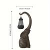 Balcony Landscaping Layout Imitation Stone Elephant Resin Atmosphere Lantern Decorations Courtyard Garden Decoration Solar Light