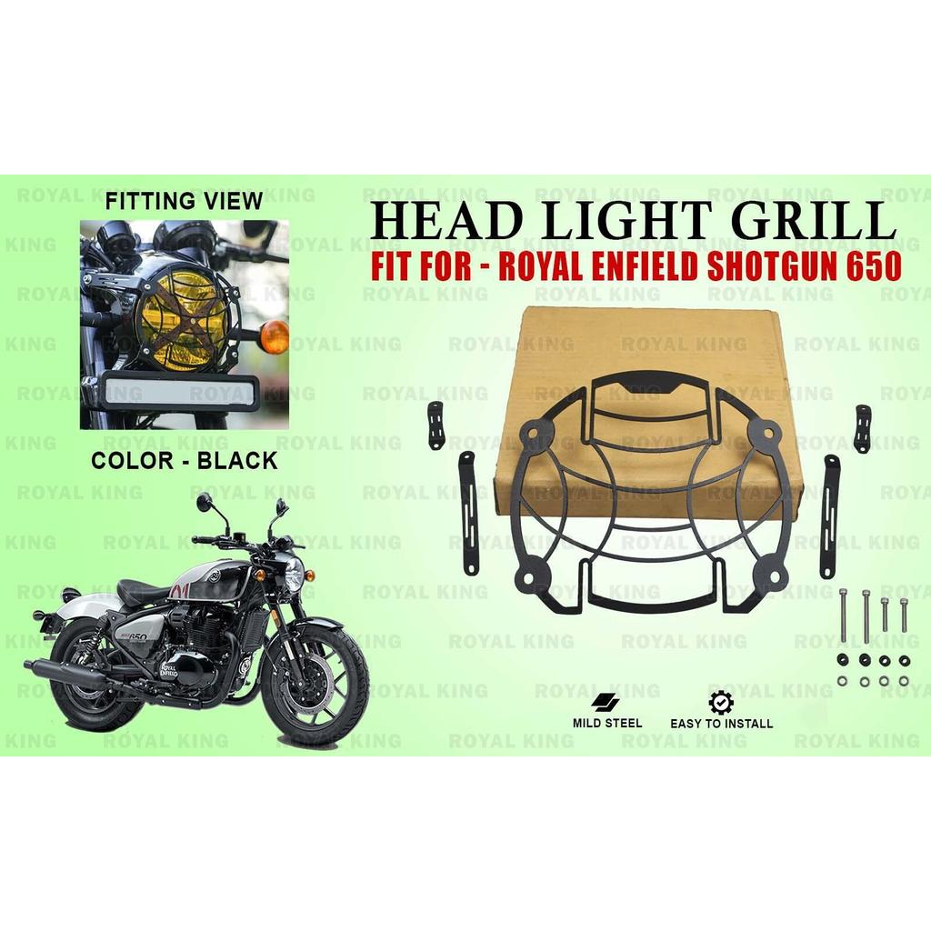 "Rejilla de Faro Negra Para Royal Enfield Shotgun 650"