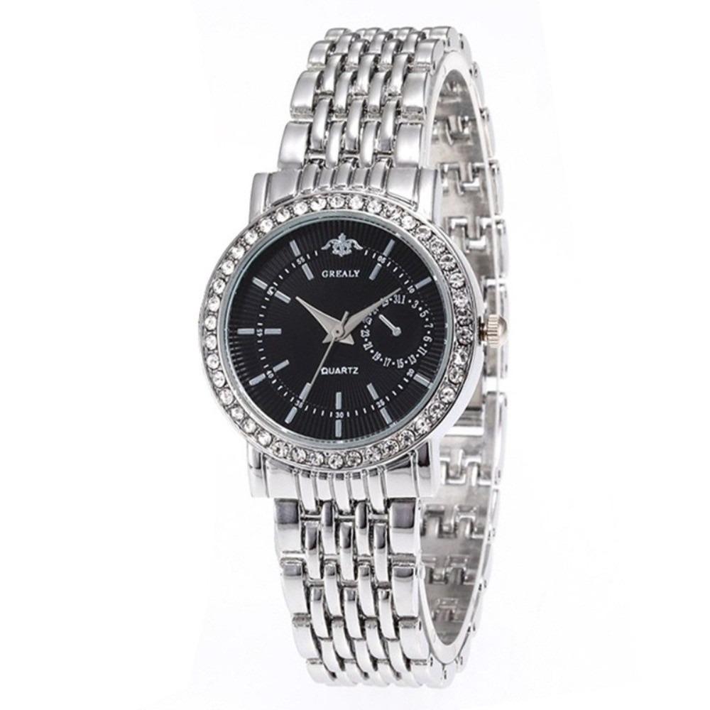 Casual Quartz Wristwatch Alloy Band Ladies Dress Watch Fashion Diamond Inlaid Watch Women's