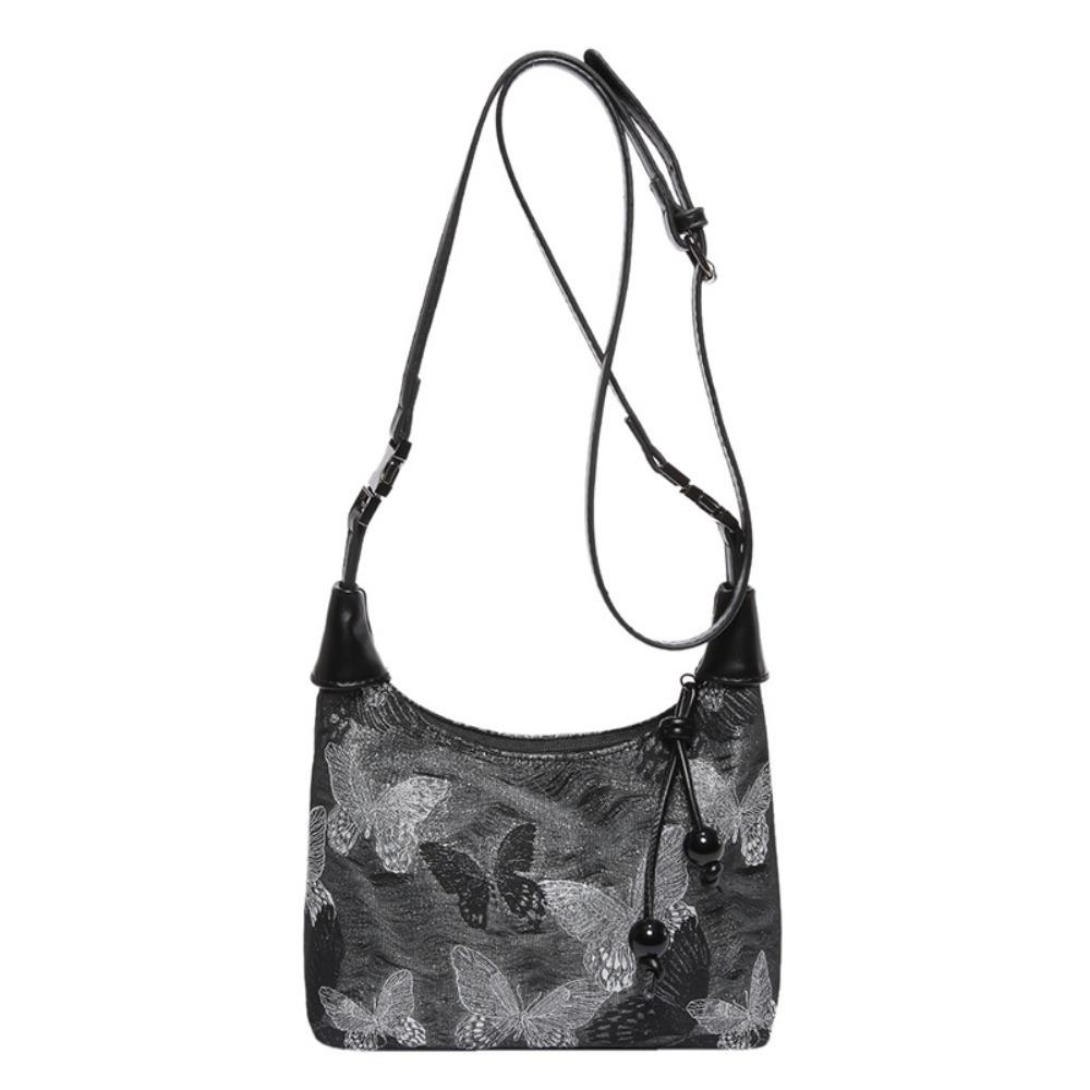 Simple New Chinese Style Bag Commute Cross Body Bag Casual Butterfly Embroidery Bag  Girls