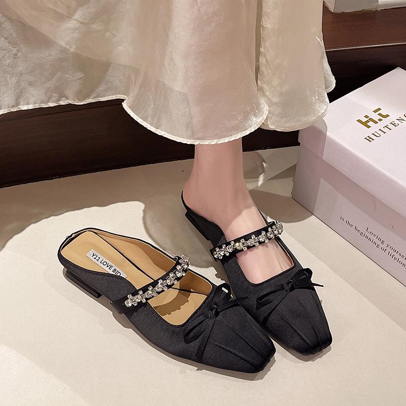 

Мода Новая Мода Женская Летняя Мода Мюли на Низком Каблуке Квадратный Носок Слипоны Платье Слайды Удобные Тапочки для Вечеринки и Повседневной Носки 38 чёрный