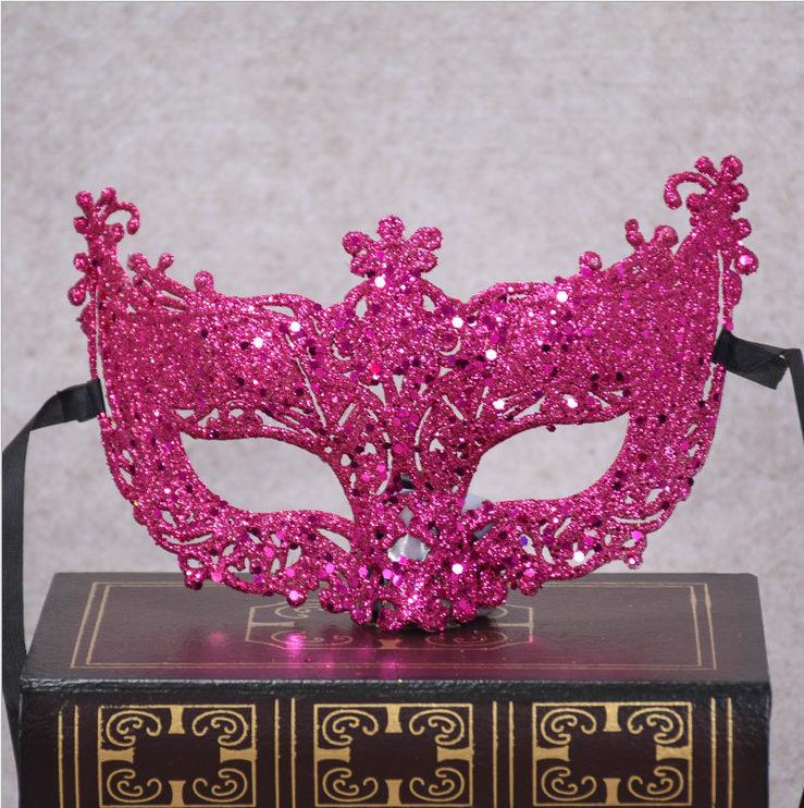 Maschera Veneziana Vintage in Pizzo Traforata, Maschera Decorativa Intagliata Glitterata per Feste in Maschera per Adulti