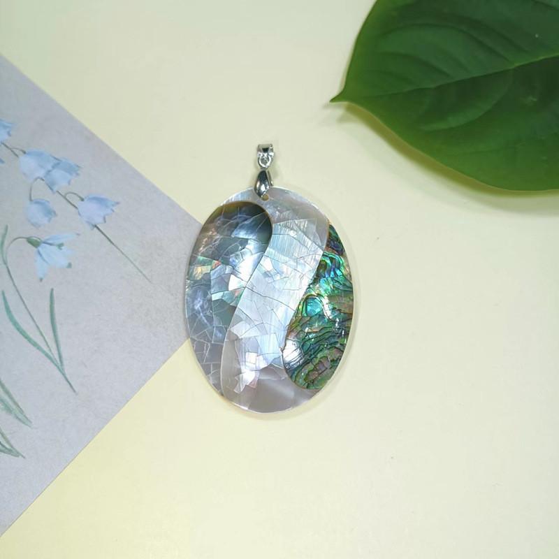 Geometric Shell Pendant Necklace For Jewelry Making Artisans