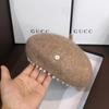 Women's Trendy British Retro Wool Beret: Autumn Winter Pearl Octagonal Hat for Women, Parent-Child, Kids' Painter Style.