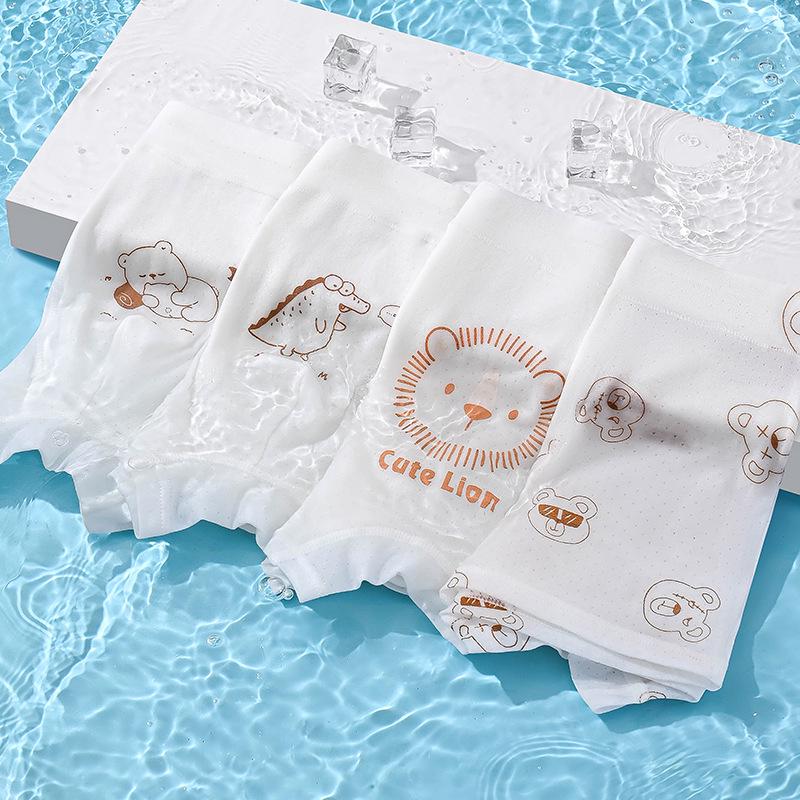 Kids' Ice Silk Mesh Underwear - Lightweight & Breathable for Boys In Various Sizes