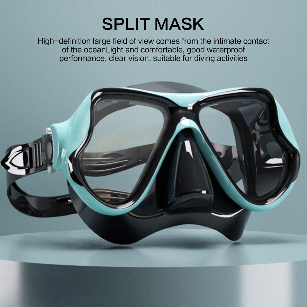 Diving Mirror Soft Silicone High Definition Tempered Glasses Swimming Goggles Adult Large Frame Men Women Submarine Mask 1PC
