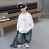 Jungen Denim 3-teiliges Set Langarmjacke Hose Innenoberteil Lässiges Outfit Kinder 4-8 Jahre