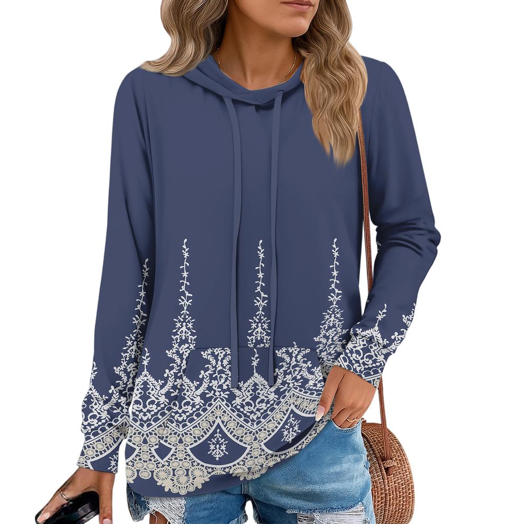 Damen Pullover Hoodies Teenager Mädchen Mode Kapuzensweatshirt Damen Herbst Tunika Top